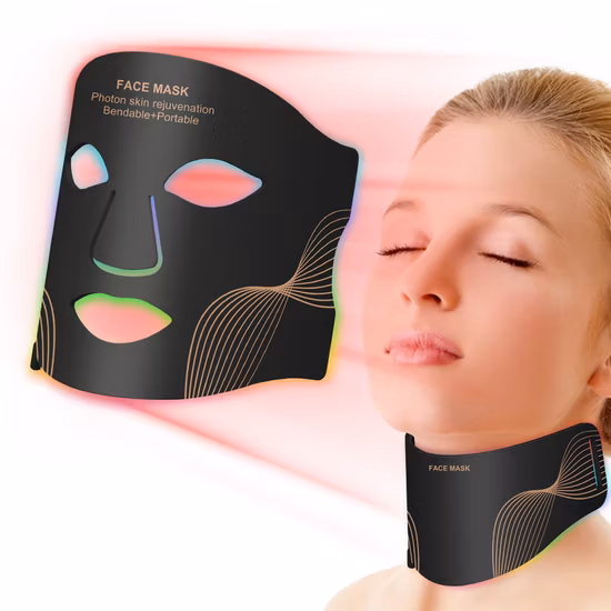 LED Facial Mask Anti Wrinkle Face Care Whitening Blue Light Acne Treatment
