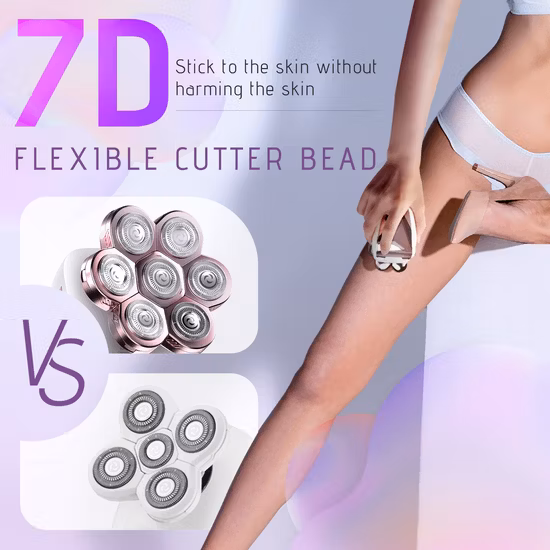 Inexpensive Cordless Female Sensitive Skin Painless Waterproof Wet Dry Electric Shaver
