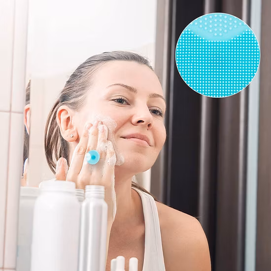 Sonic Facial Cleansing Brush, Electric Silicone Face Brush and Massager, Waterproof Silicone Face Scrubber for Deep Cleansing, Exfoliating, Rechargeable, for Gi