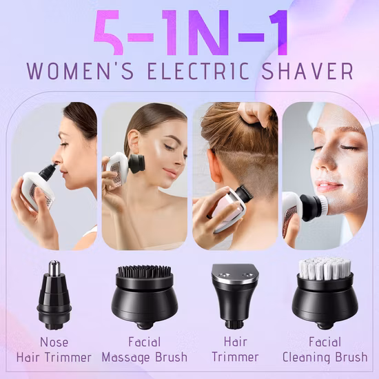 Inexpensive Cordless Female Sensitive Skin Painless Waterproof Wet Dry Electric Shaver